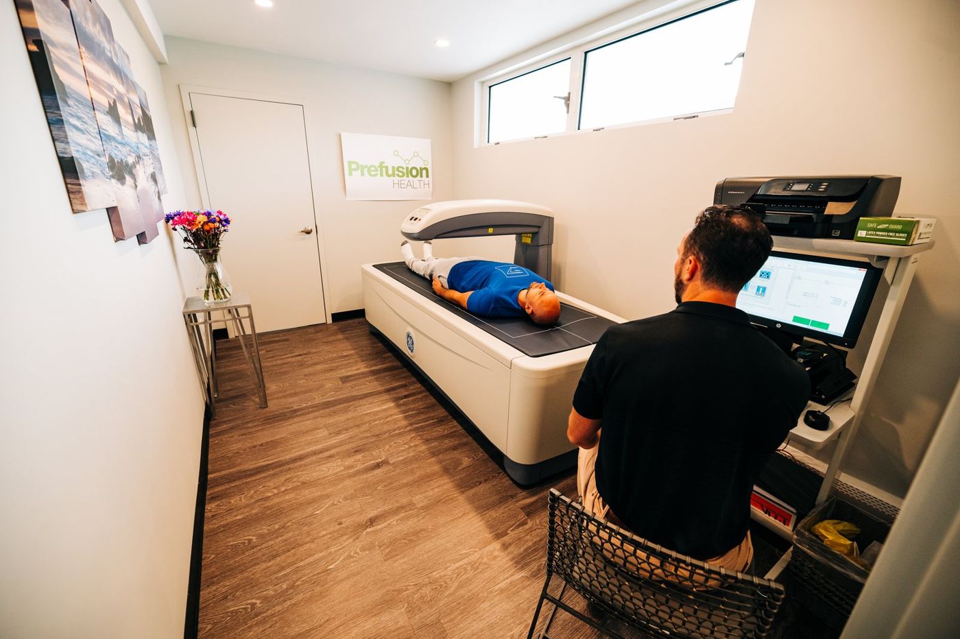 DEXA scan in progress